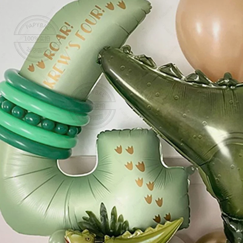 Jungle Theme Dinosaur Party Balloon Arch Set 56pcs for Wild One 1-9st Birthday Party Decoration Baby Shower First Birthday view 3