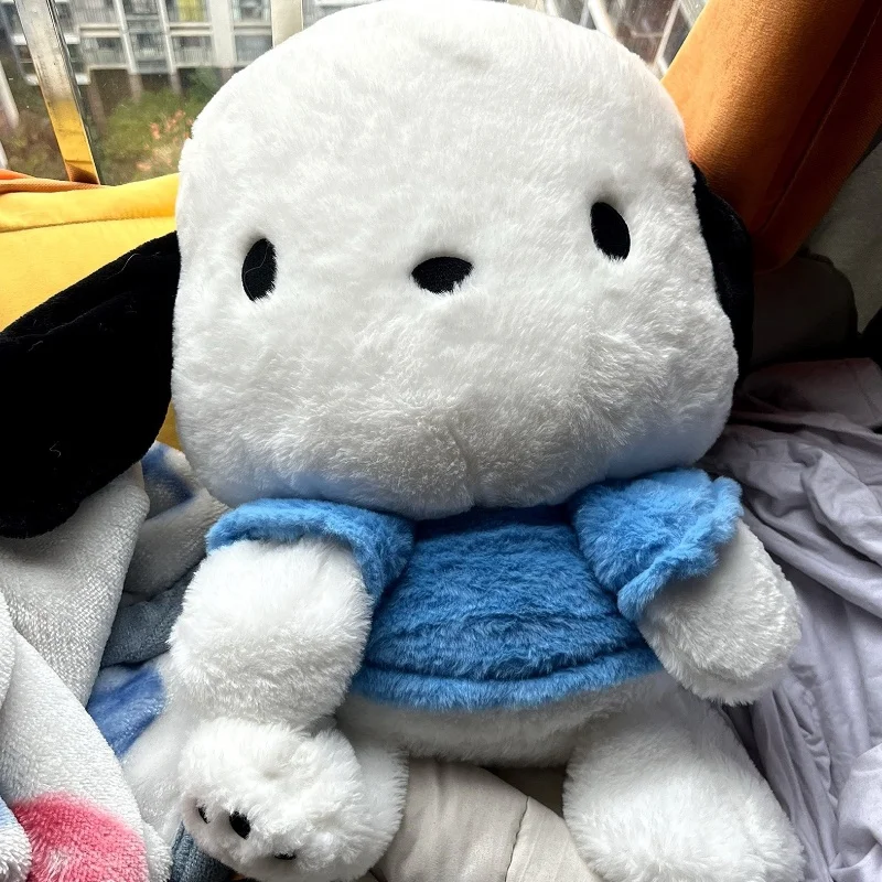 Muñeco de peluche Sanrio Pochacco de 65-95cm, muñeco de peluche bonito de Anime, globo de conejo Kawaii, temporada escolar, cachorro, juguete de regalo de cumpleaños para niños