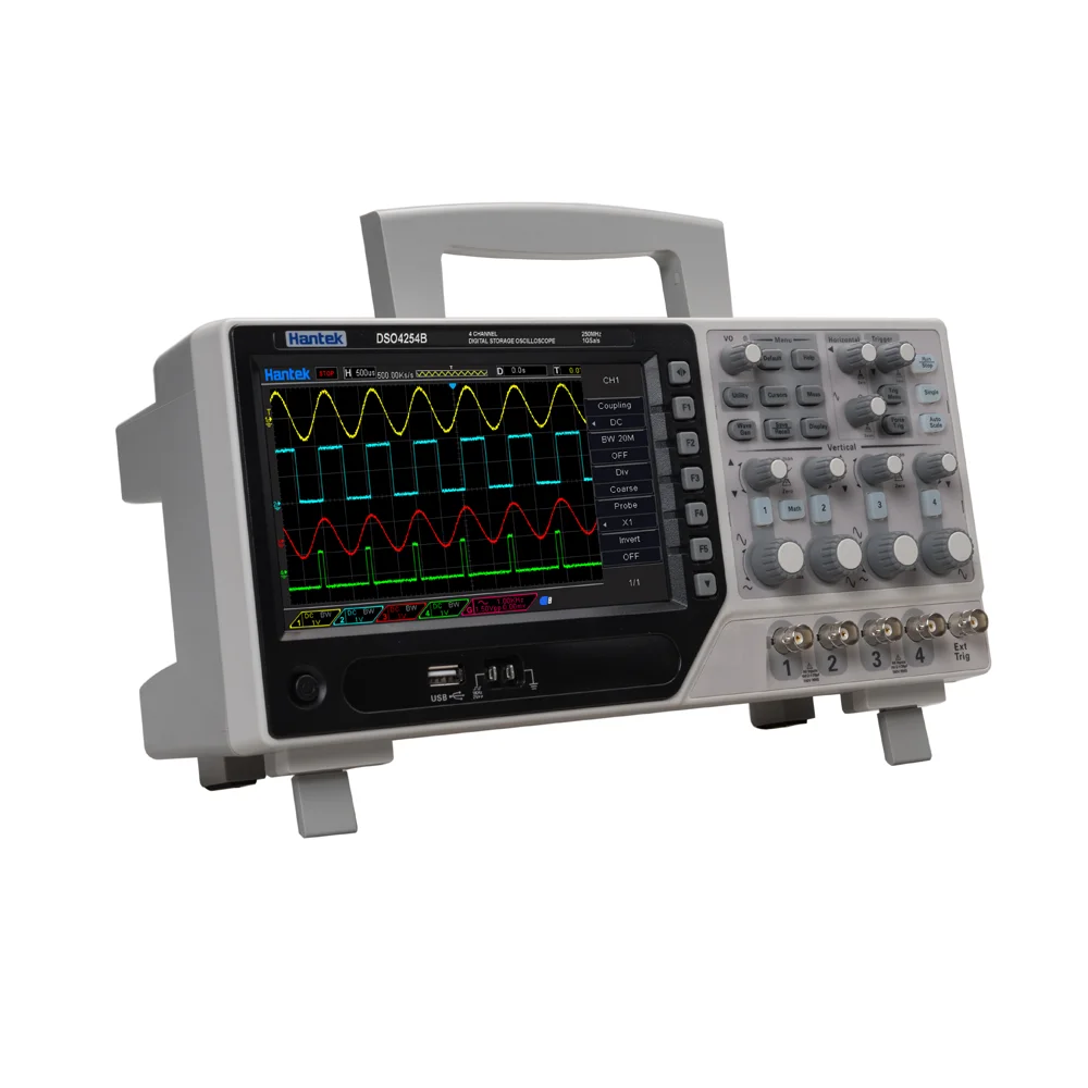 Hantek DSO4254C 250MHz 1GS/s 4 Channel 7 Inch TFT LCD Digital Storage Oscilloscope with 25Mhz Signal Generator