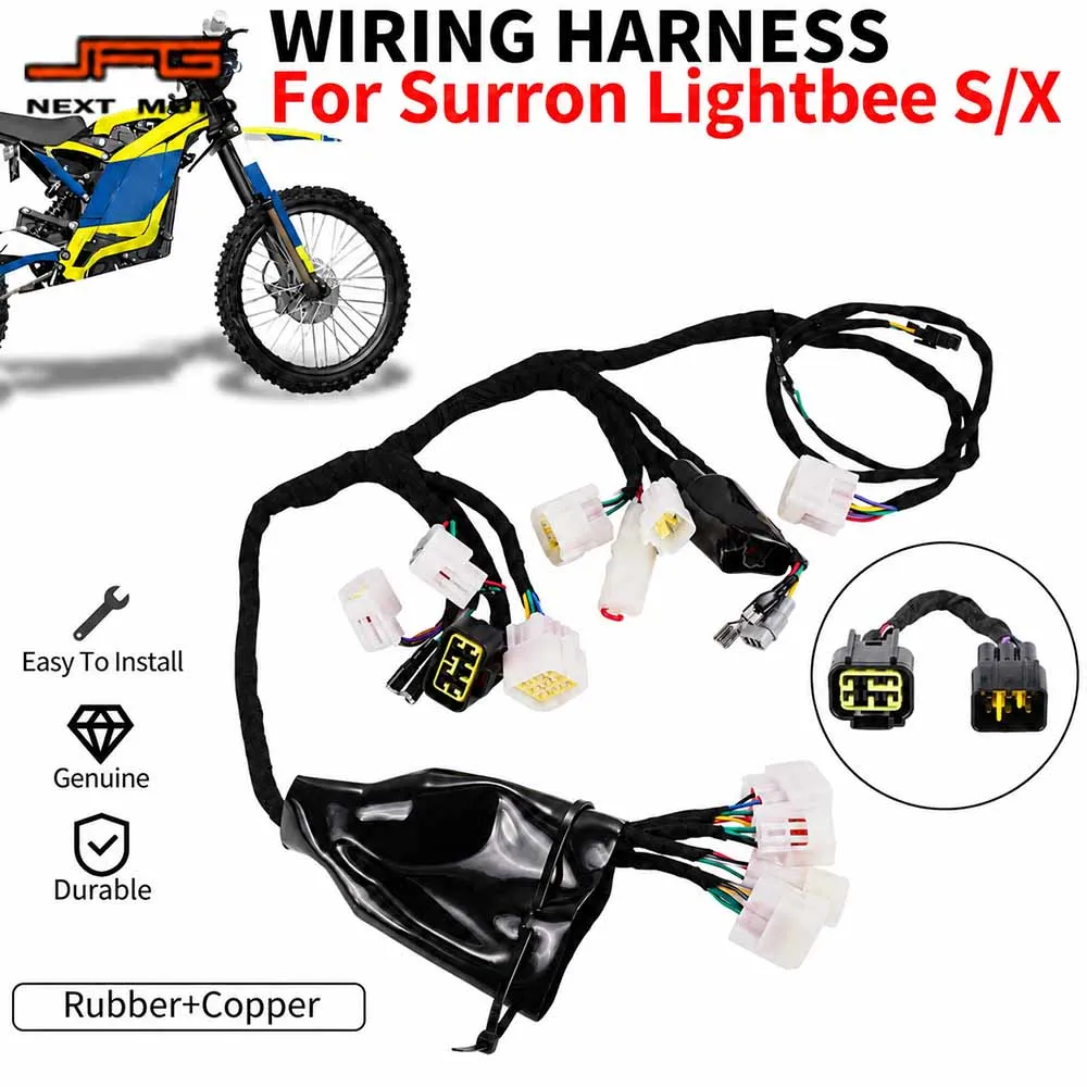 AliExpress JFGRACING Electric Motorcycle Wiring Harness For Surron Lightbee SUR-RON S/X Electric Dirt Pit Bike Fault Detection Line Set