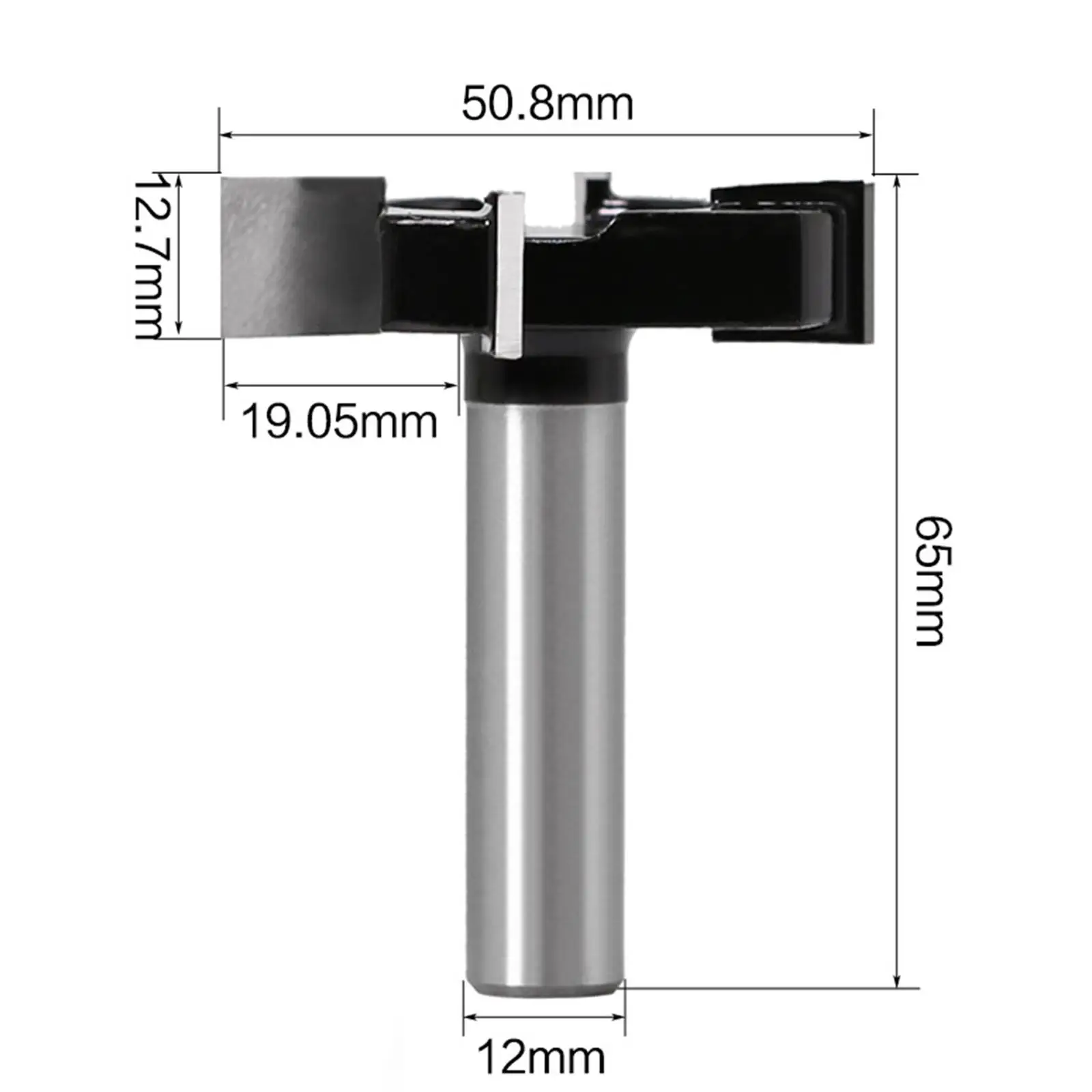12mm Planing Bit,Wood Milling Cutter,2inch Diameter, Flattening Bit