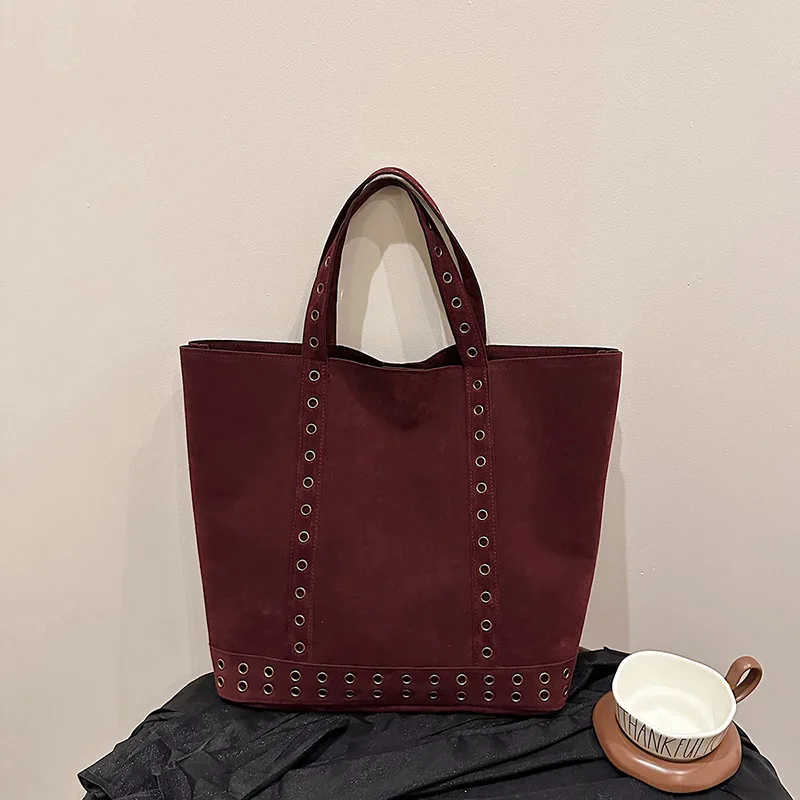 

Роскошная зимняя большая сумка 2025 года, просторная женская сумка с верхней ручкой, шикарная сумка через плечо, минималистичная сумка «день-ночь», текстурированная