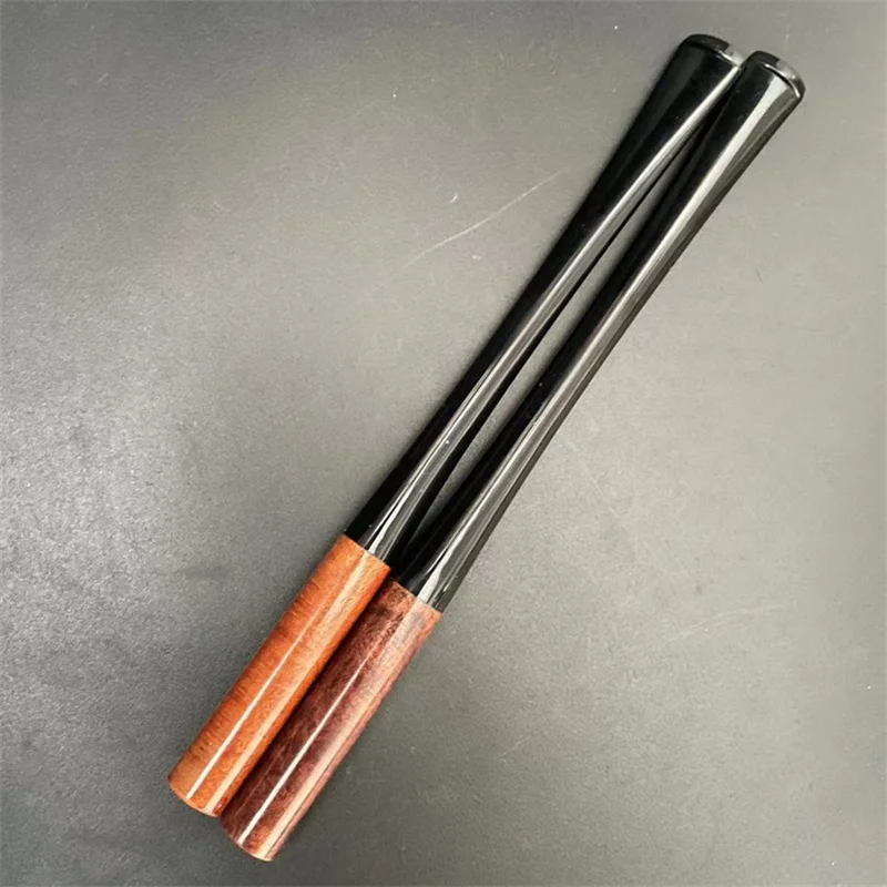 Extended Version Cigarette Smoking Pipe  Filter Ebony Wood Cigarette Holder Best Straight Cigarette Pipe For Women