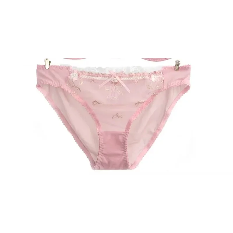 New Arrival Luxury Pure Desire Lace Tulle Sexy Panties Lingerie Set Lilacs Embroidery Girl Boobs Big Size Big Boobs Small - Image 6