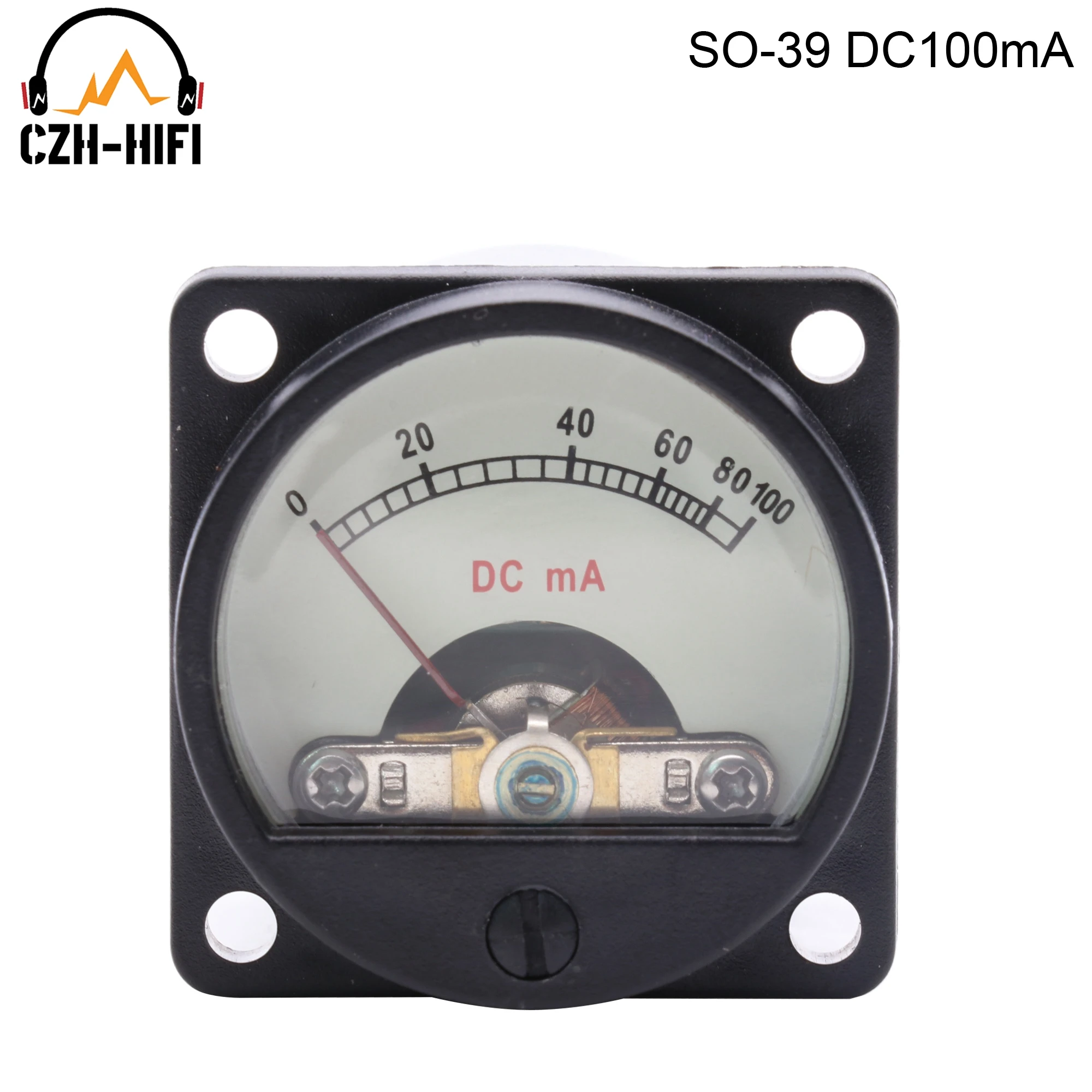 1 Stück Vintage Panelmeter VU MA MV DC 100mA 200mA 100mV 500uA Amperemeter für Audio-Verstärker DIY HiFi – Detail 6