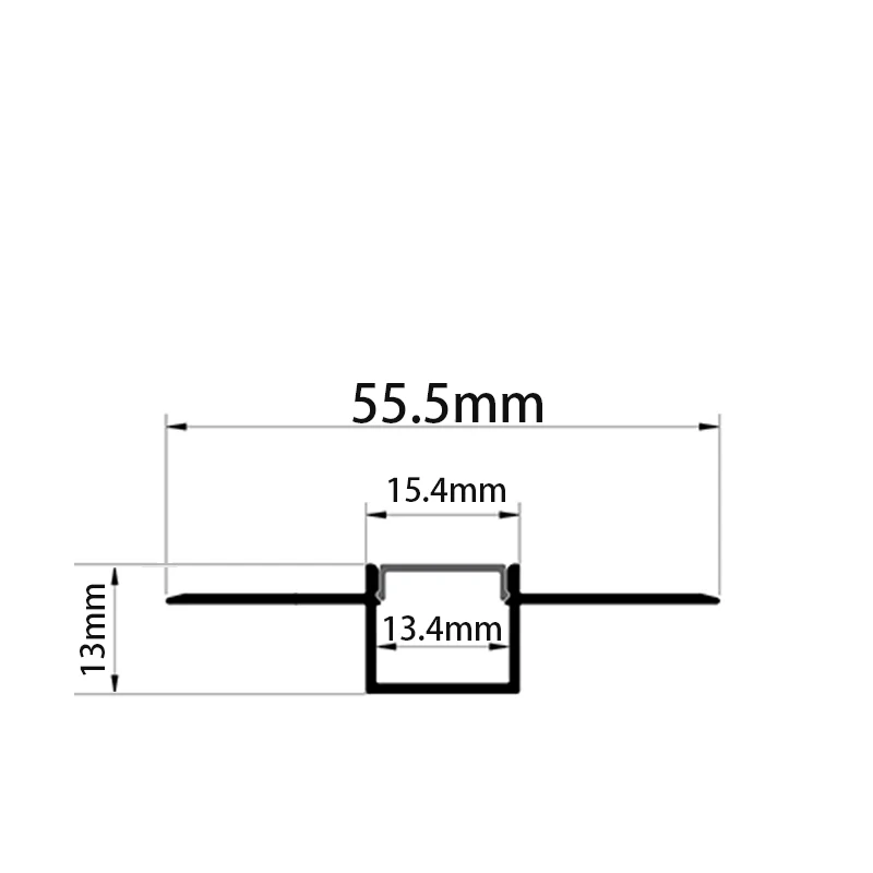 Recessed Plaster 55x15mm Aluminum Profile Ceiling Extrusion Led Channel Linear Lights