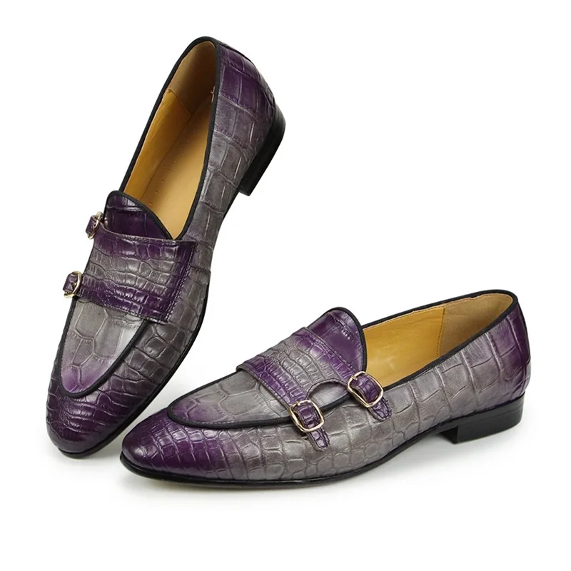 

Men's Fashion Loafers Slip-On buckle Leather Shoes Comfortable Daily Causal Office Original Designer Dress Leather Shoe Handmade