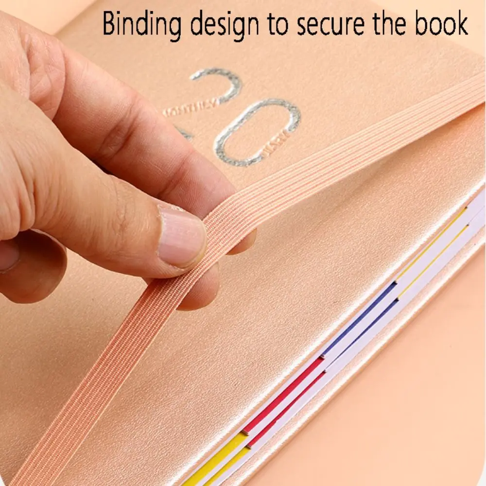 A5 Sketchbook 2025 Planner Notebooks 312 Pages 5 Colors Business Note Book with Strap Notepad Schedule Journals Travel Diary