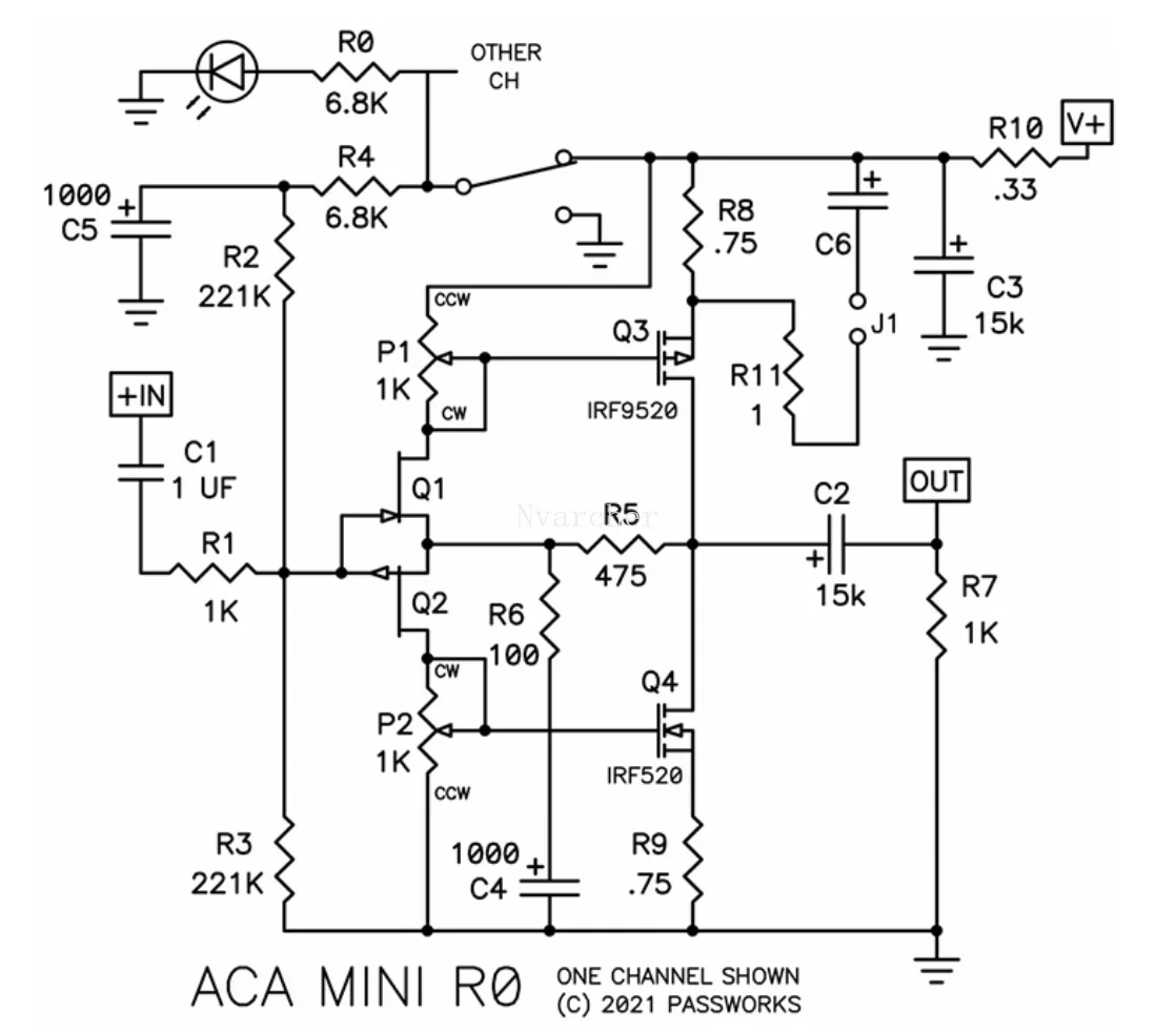 Placa amplificadora Nvarcher MINI ACA JFET más allá de 1875 3886 1969 HIFI