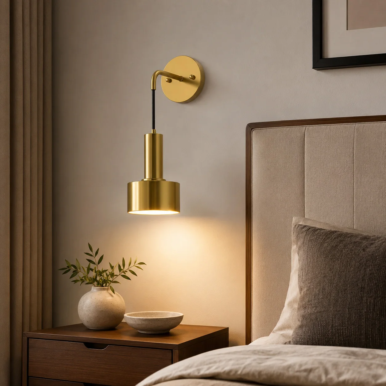 

Nordic LED Wall Lamp Modern Simple Circular Creative Bedside Wall Sconce for Bedroom Staircase Living Room