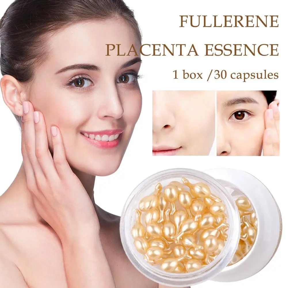 3 pçs ovelha placenta essência fullereno ovelha placenta colágeno creme intensivo hidratante facial platina líquido placenta