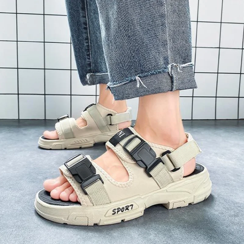 

Сандалии мужские для повседневного использования, дышащие Нескользящие, пляжные, в японском стиле, роскошные, высокого качества, для лета, 39