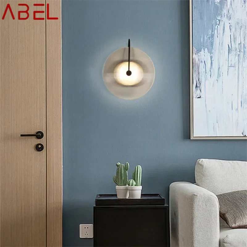 ABEL ร่วมสมัย Nordic Wall Light โคมไฟในร่มรอบโคมไฟข้างเตียง LED บ้านตกแต่งห้องนอน