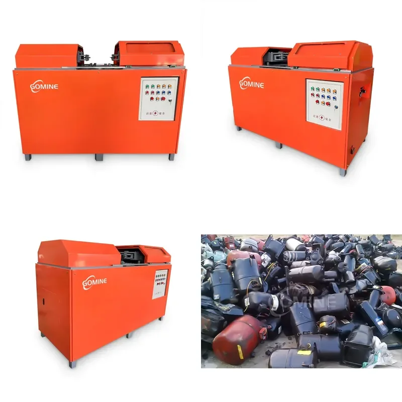 Recycling Machine 2026 Gomine Scrap Compressor Shell Cutting Machine Fridge AC Compressor Shell Removing Machine