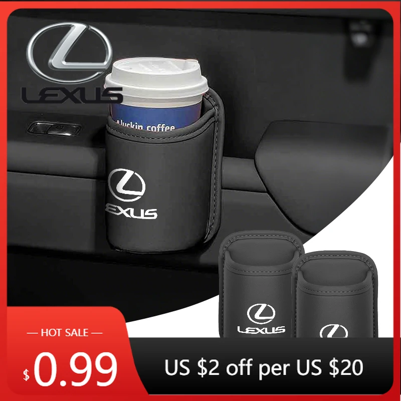 

Interior Stickers Car Water Cup Holder Drink Rack Storage Box Waste Organizer For Lexus CT ES GS NX IS250 CT200h IS300h ES300h R