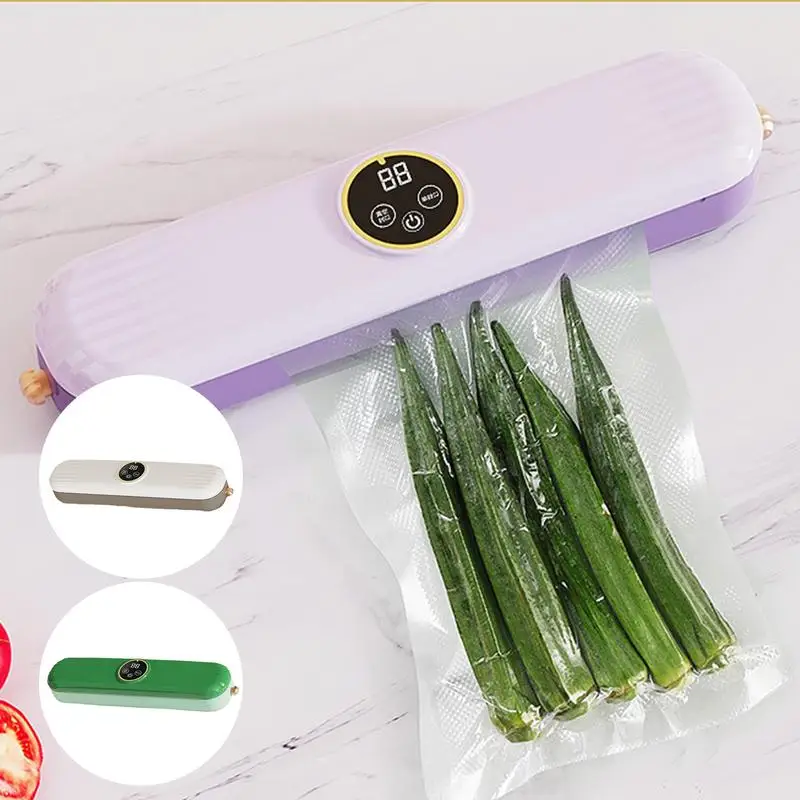 Food Sealer Vacuum Sealer Dry/Moist Compact Food Sealer Automatic Powerful Air Sealing System Vacuum Sealer For Airtight Food