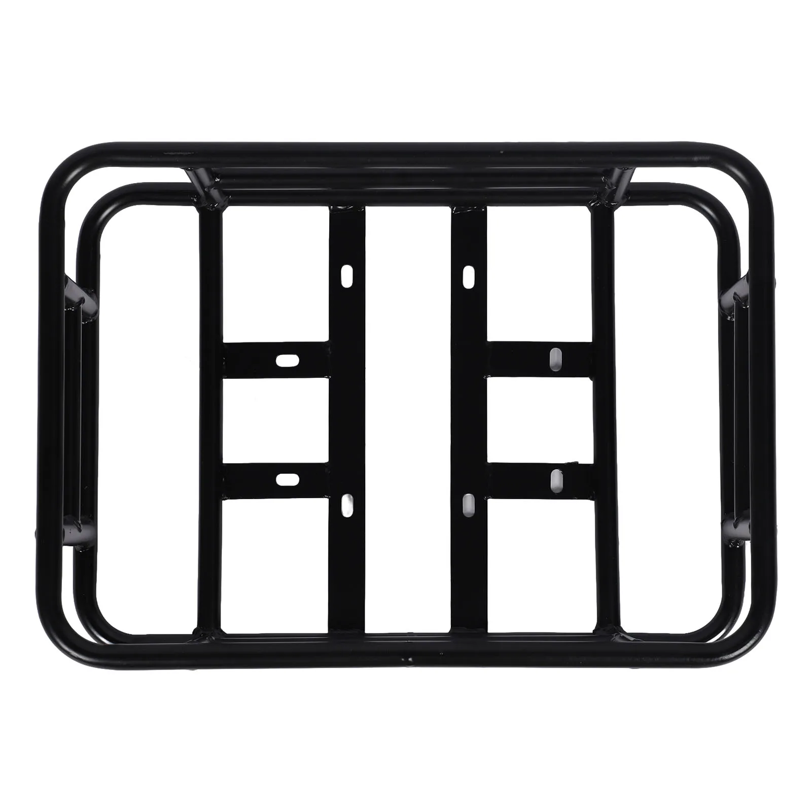 Rear Bike Basket Bike Rack Basket Rear Bike Basket Iron Waterproof Large Capacity Rustproof Bicycle Back Storage Basket Black