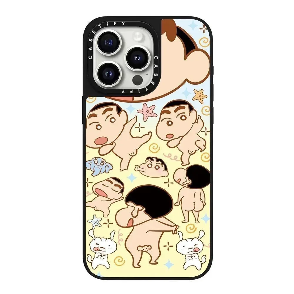 Collaboration Crayon Shin-chan Hello Kitty Apple 16 Pro Max phone case for Apple 17/16/13 cute cartoon view 5