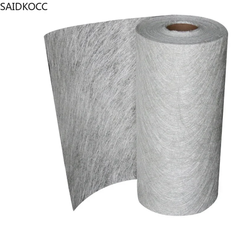 SAIDKOCC 300g/450g Width 1m Alkali Free Fibreglass Mat Fiber Glass Cutting Fiber Felt Cutting Length 1m/5m