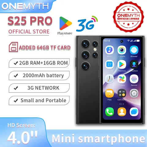 ONEMYTH S25 Pro Mini Smartphone red 3G Dual SIM Play Store pantalla HD de 4,0 pulgadas 2000mAh 2GB + 16GB agregar 64GB tarjeta TF Android 8,1