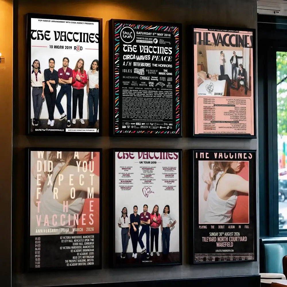 band V-Vaccines-S Poster Decorative Wall Art Sticker for Cafe Office Bedroom and Living Room