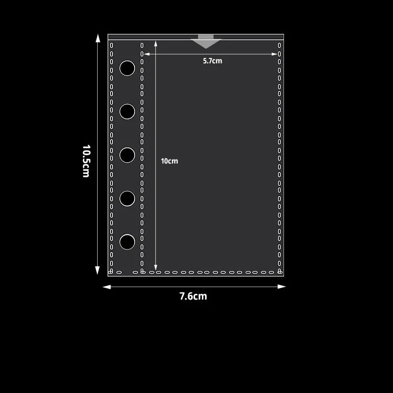 Transparent Plastic Sheet Protectors,Portable Sticker Notebooks,Loose Leaf Folders,High-Quality PP Material,High Transparency