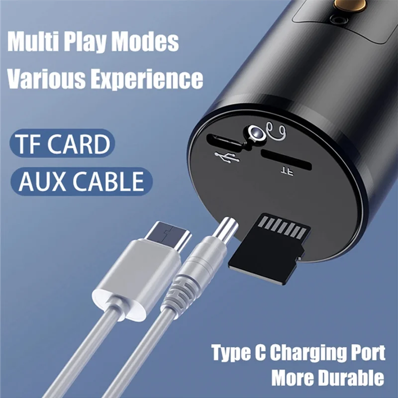 New-TWS ワイヤレスカラオケマイク Bluetooth スピーカー付きホームパーティーパフォーマンス歌マイク子供用-ゴールド耐久性