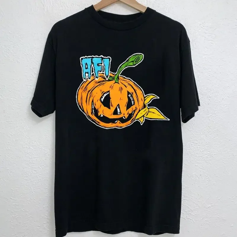 AFI All Hallow Äôs E P Pumpkin Happy Halloween Black Size GifT T Shirt AC2333
