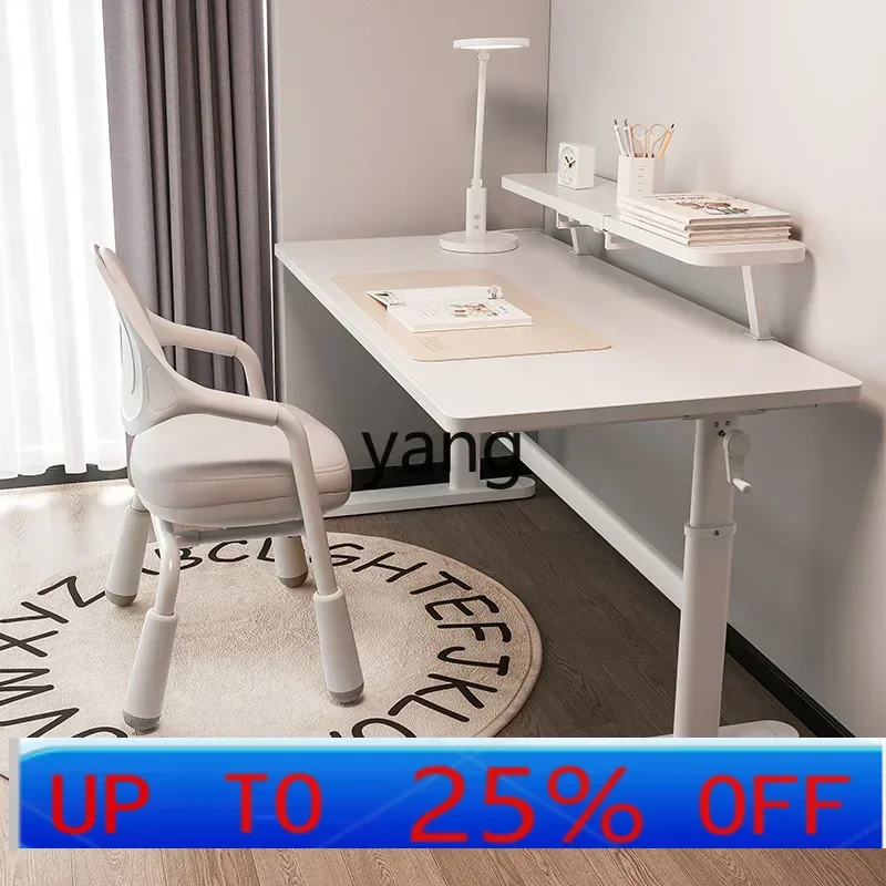 

LH study table household liftable and chair solid wood writing table