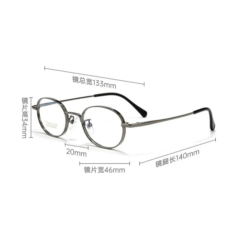 Monturas de gafas de titanio ultraligeras ovaladas de alta calidad para mujer, gafas graduadas para miopía, gafas de lectura