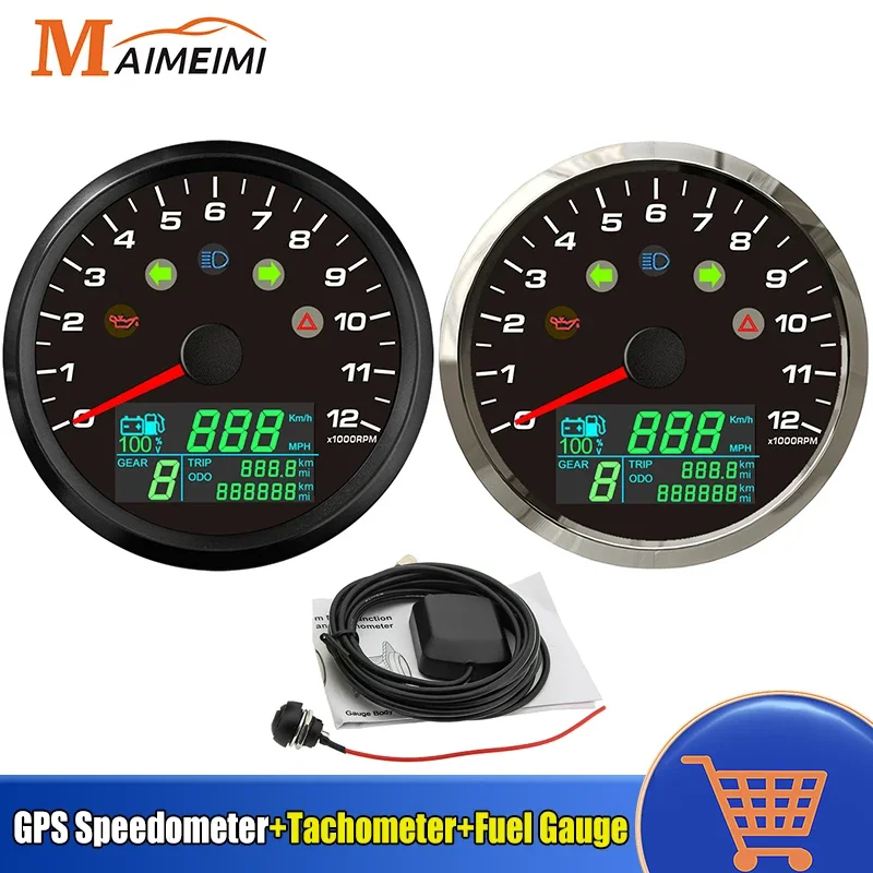 カスタマイズされた燃料レベル電圧計,カーゲージ,タコメーター,GPS