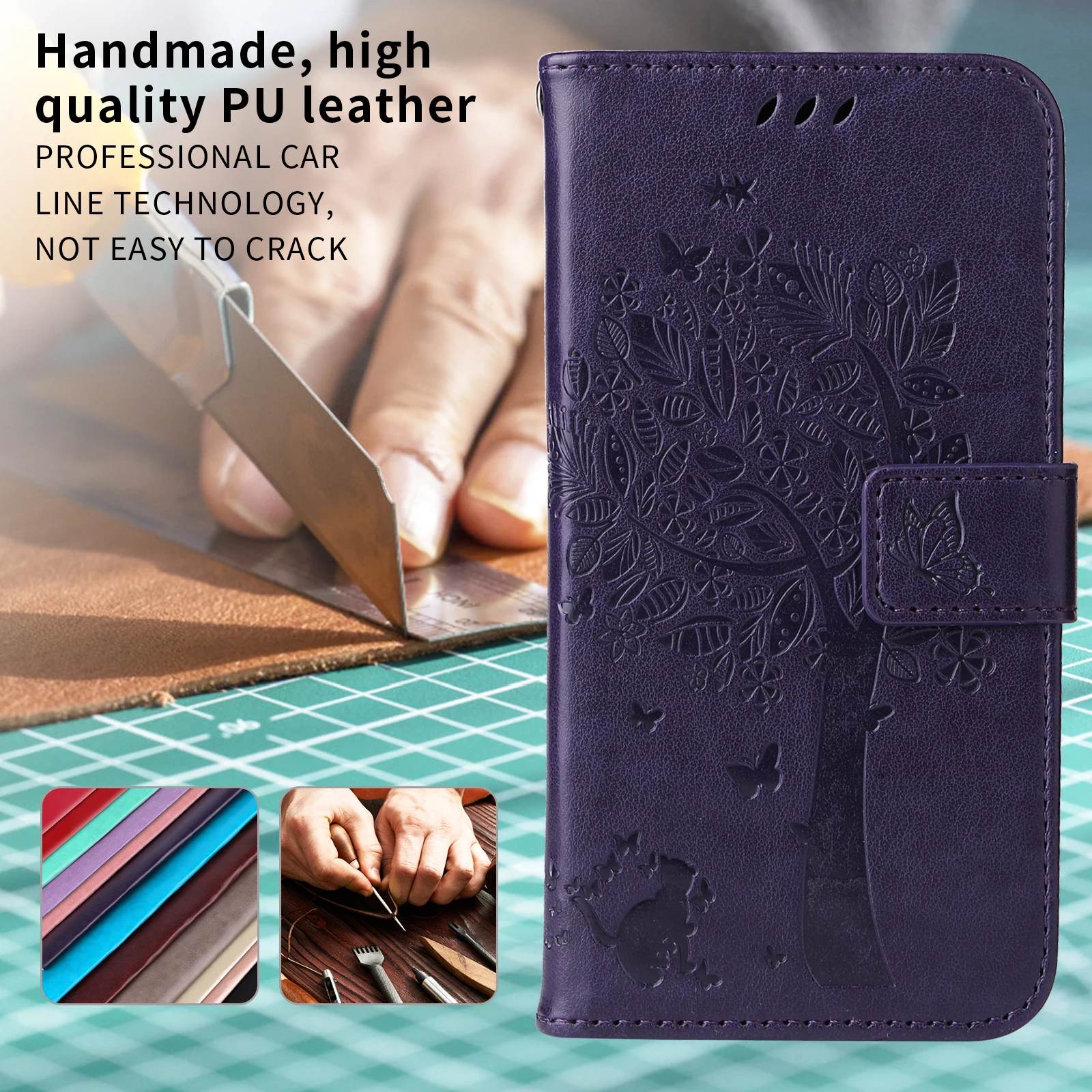 

The Phone Case is Printed With Cat And Tree Patterns Personalized Phone Case iPhone12 13 Mini Promax High-quality Cortex
