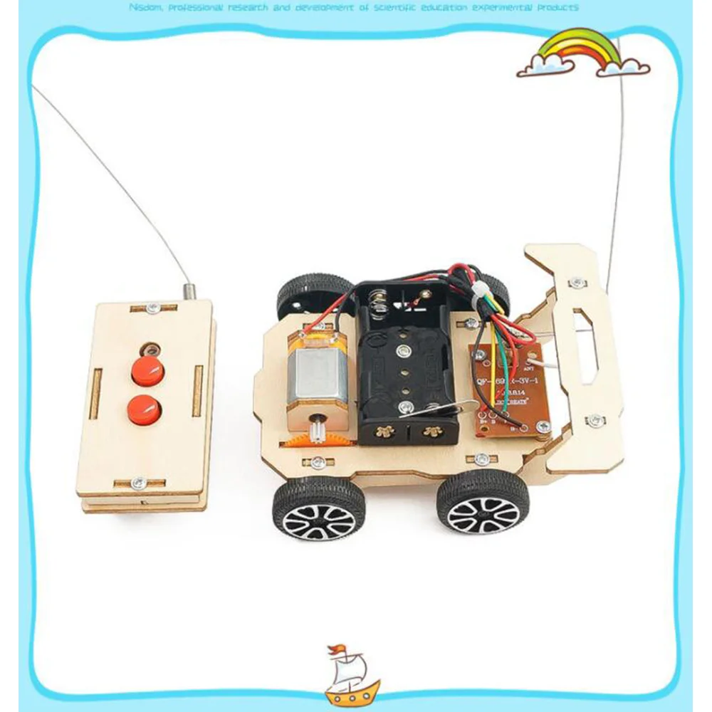 Science Education Technology Small Production Diy Wireless Remote Control Car Science Experiment Technological Rc Car