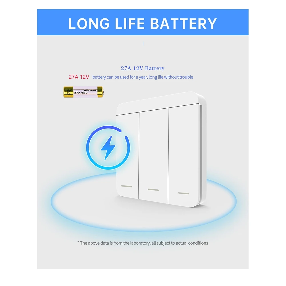

3PCS Wireless Light Wall Switch RF 433Mhz Relay Receiver With 1X 3Gang Panel Switch LED Remote Control For LED Lamp-A74P
