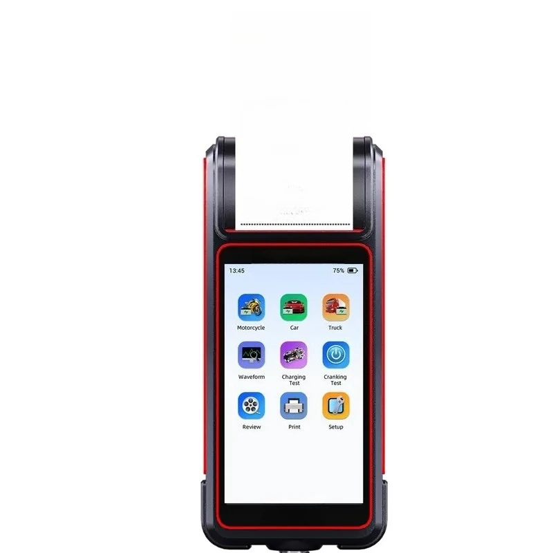KW750 Professional Battery System Tester 6V 12V 24V 36V 48V 60V 72V CCA 2000 with 5.5 Inch Touch Screen