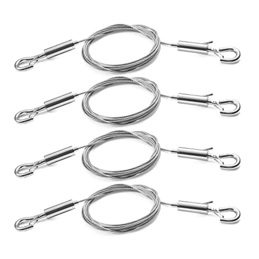 Adjustable Picture Hanging Wire Kit, Heavy Duty Picture Hangers Supports 66 lbs - 4PCS Picture Hanging Hardware, 1m x1.5mm Stai