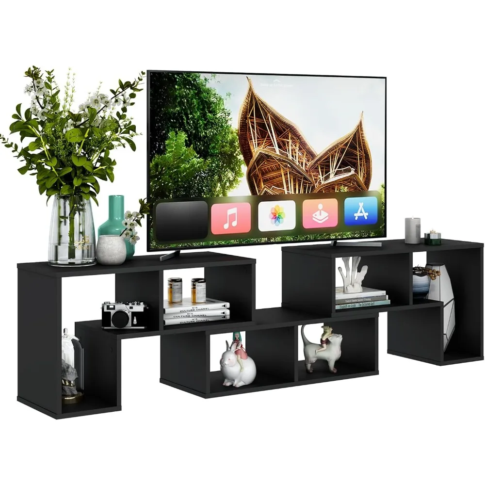 

3 Pieces Console TV Stand, Free-Combination Entertainment Center for 50 55 60 65 Inch TV