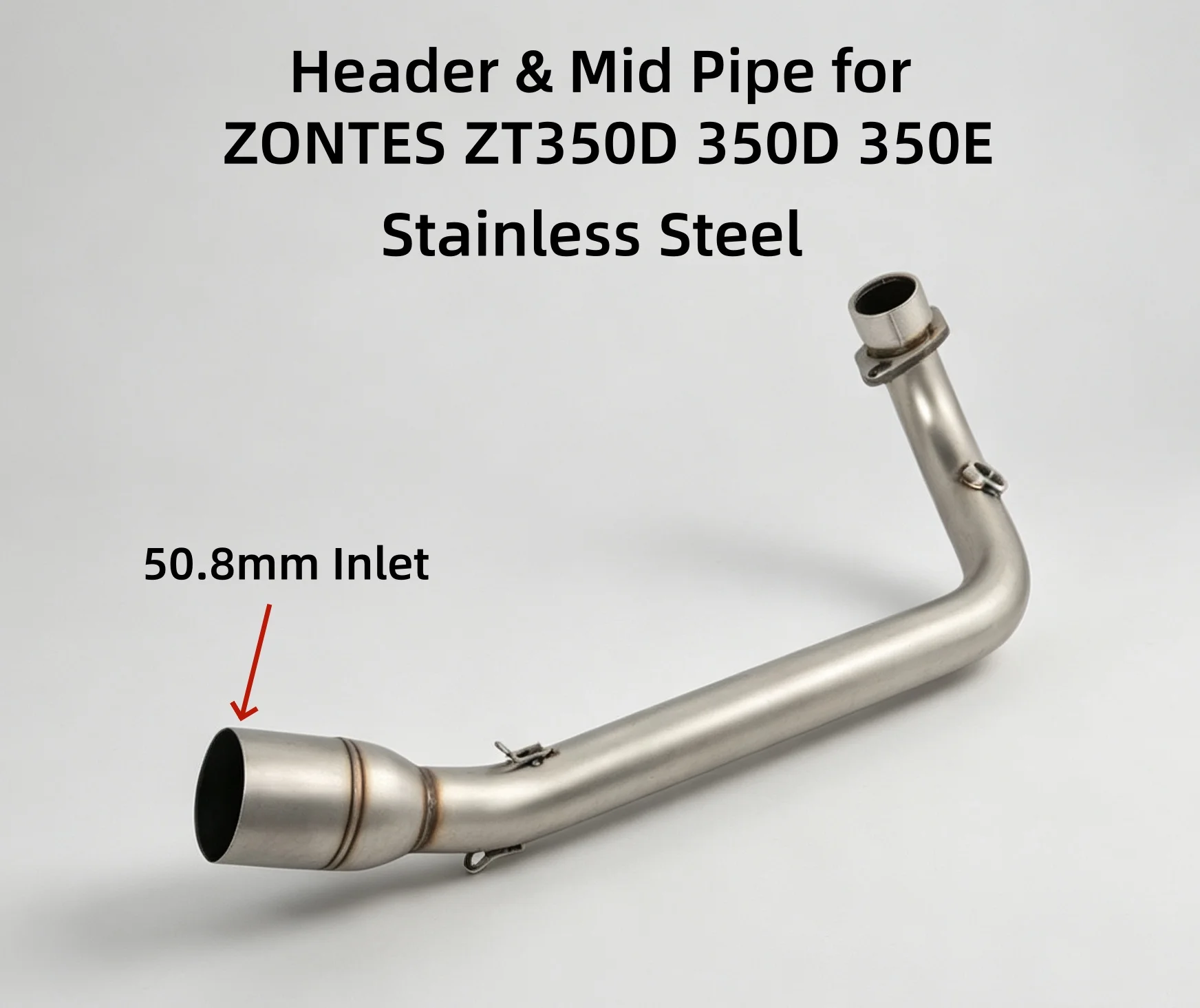 Slip On For ZONTES ZT350D 350D 350E Full system Motorcycle Exhaust Escape Moto Front Link Pipe With Muffler Removable DB Killer