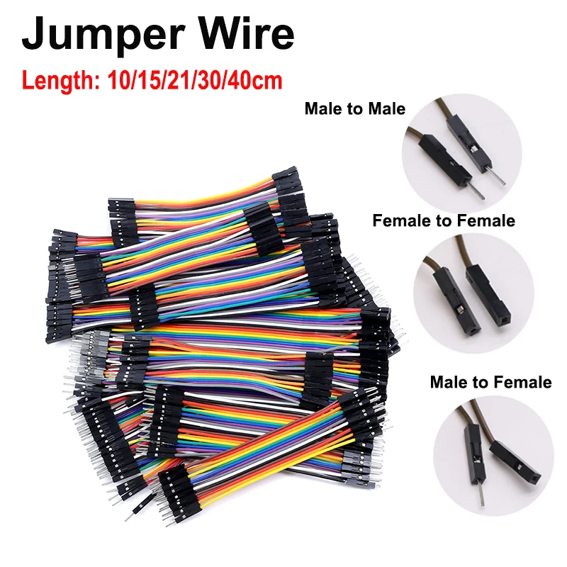 

40Pin Jumper Wire Pins Male to Male Female to Female Cable Kit DIY 2.54mm Jump Cable for PCB Arduino 10cm 15cm 21cm 30cm 40cm