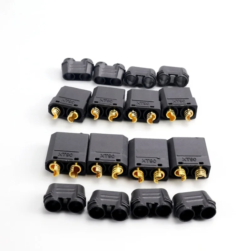 ขั้วต่อแบบหัวกระสุน XT90 XT-90 XT90H สีดำ ใหม่ 5 คู่ แบบตัวผู้และตัวเมีย สำหรับแบตเตอรี่ลิโพ RC มอเตอร์ ESC และสายชาร์จ