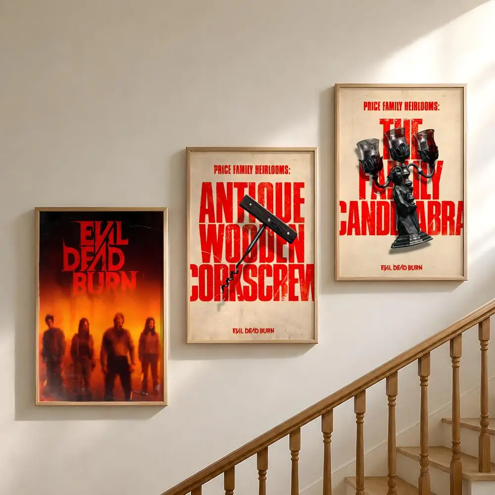 Horror E-Evil D-Dead Burn Deadites Poster Waterproof HD Modern Peel And Stick Wall Decor Bedroom Living Room Dorm Office