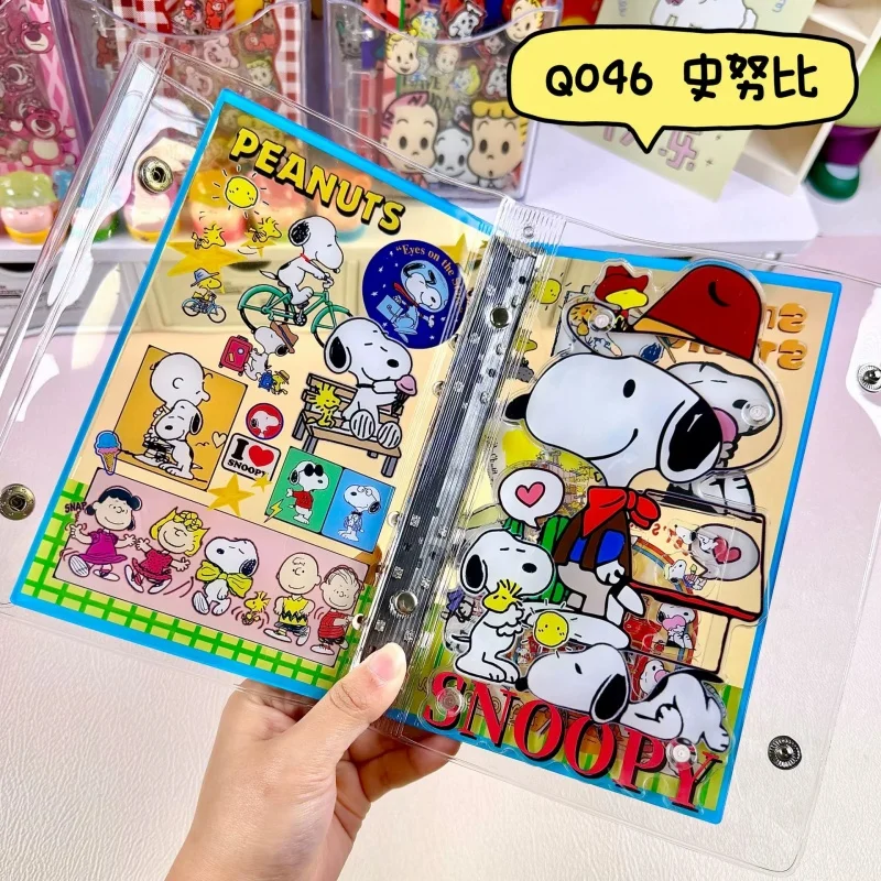 

Japanese Dog Acrylic Notebook A6 Loose-Leaf Shaker Notebook Blue Design Detachable Card Book School Stationery Student Gift