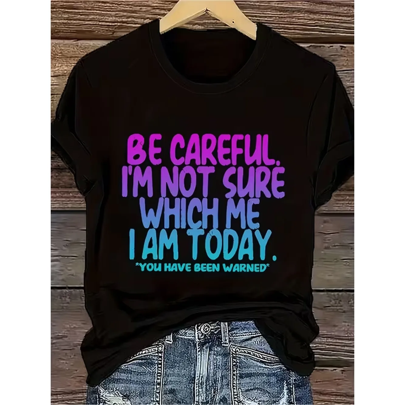 Teen Im Which Graphic T Shirt Comfortable Crew Neck Short Sleeve Casual Streetwear Top With Random Print Round Neck Suitable For Casual Attire Outfits For Teenager
