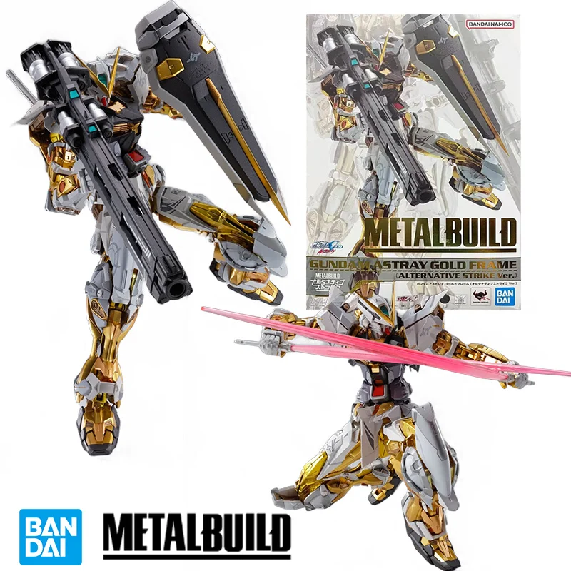 Bandai Metal Build Gundam Astray Gold Frame Alternative Strike Ver. 18Cm Anime Original Action Figure Model Toy Gift Collection