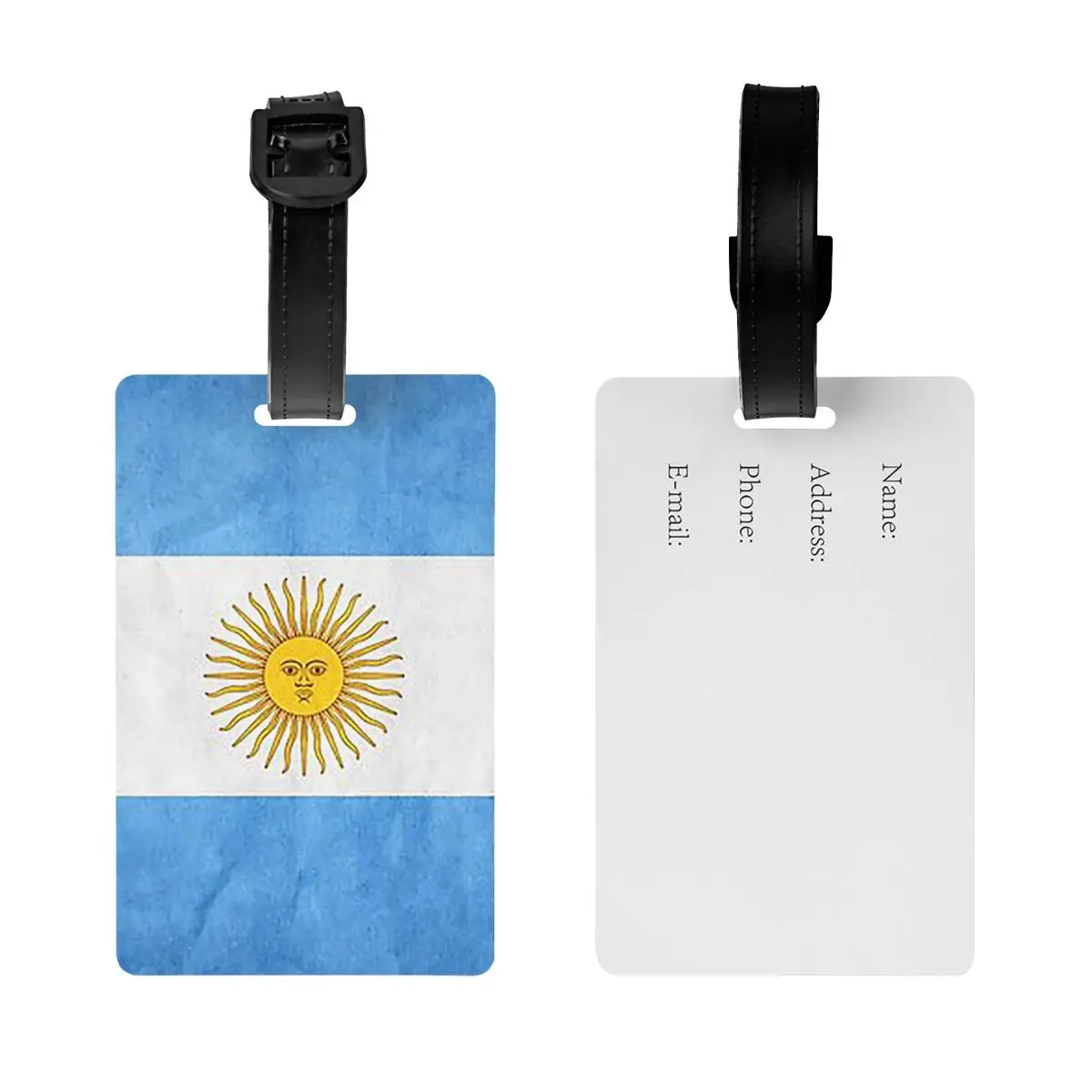 

Бирка для багажа с флагом Аргентины, национальный флаг Аргентины, для чемодана, дорожной сумки, идентификационная этикетка, держатель для багажа, именная бирка