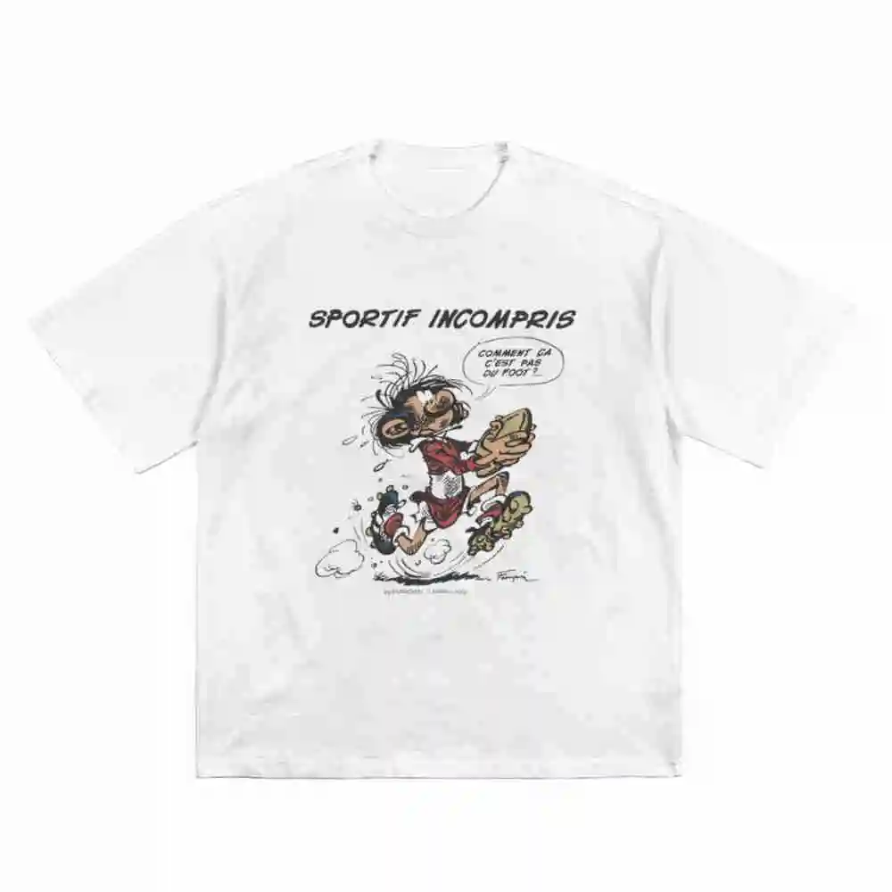 Andre Franquin Spirou Marsu Gaston 2002 Short Sleeve Tee 100% Cotton T-Shirt