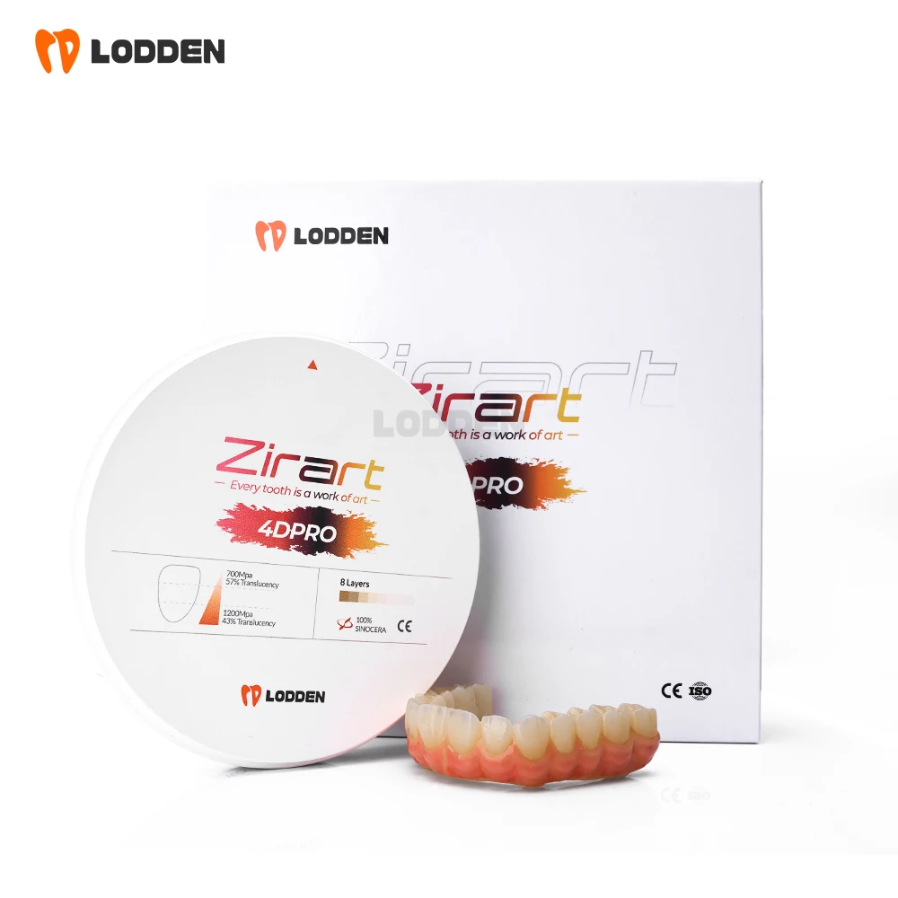 LODDEN 1300 MPa 98 x 16 mm Zirkonoxidblöcke Dentallabor Mehrschichtige 4D Pro Max Ästhetik 8 Schichten Scheiben für CAM CAD Prothesenmaterialien – Detail 10