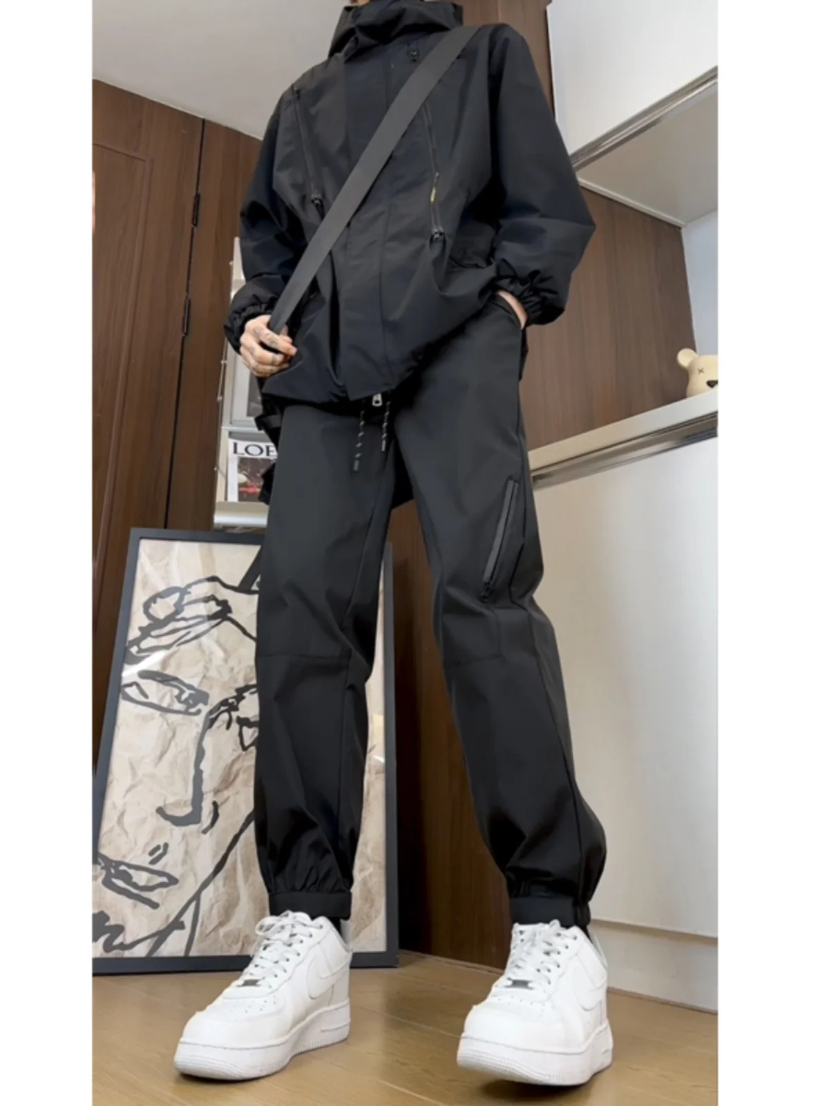 

Мужские желтые ботинки, непромокаемые походные брюки, повседневные модные весенне-осенне-зимние свободные брюки-карго, молодежные брюки