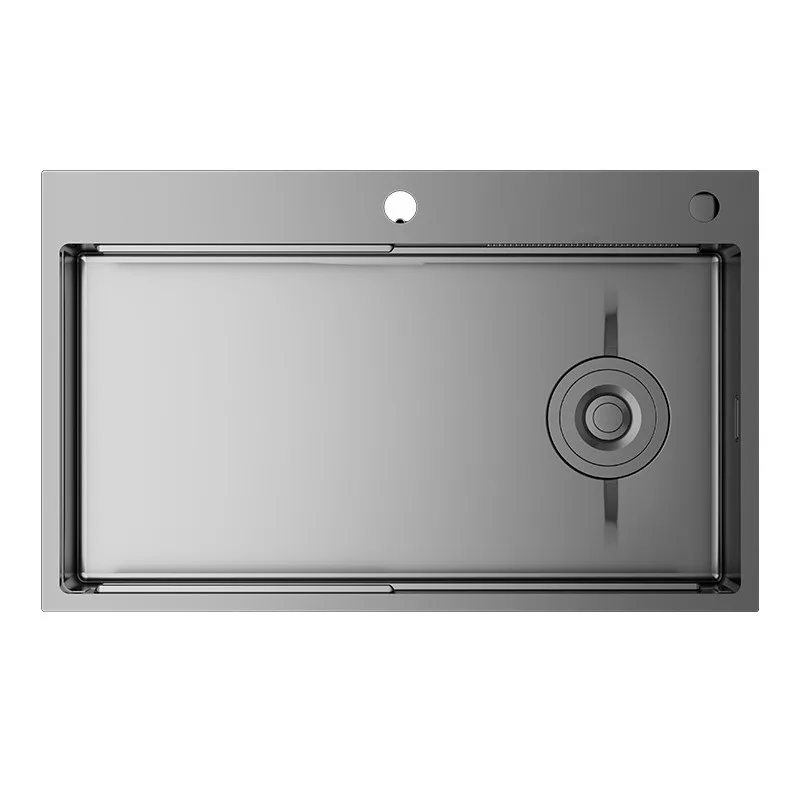 

Kitchen Sink Single Sink Vegetable Basin Integrated Basin 304 Stainless Steel Handmade Without Faucet