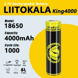 1-40 sztuk LiitoKala Lii-King4000 Najwyższa pojemność 18650 4000 mAh Bateria Oryginalne akumulatory 3,6 V do latarki